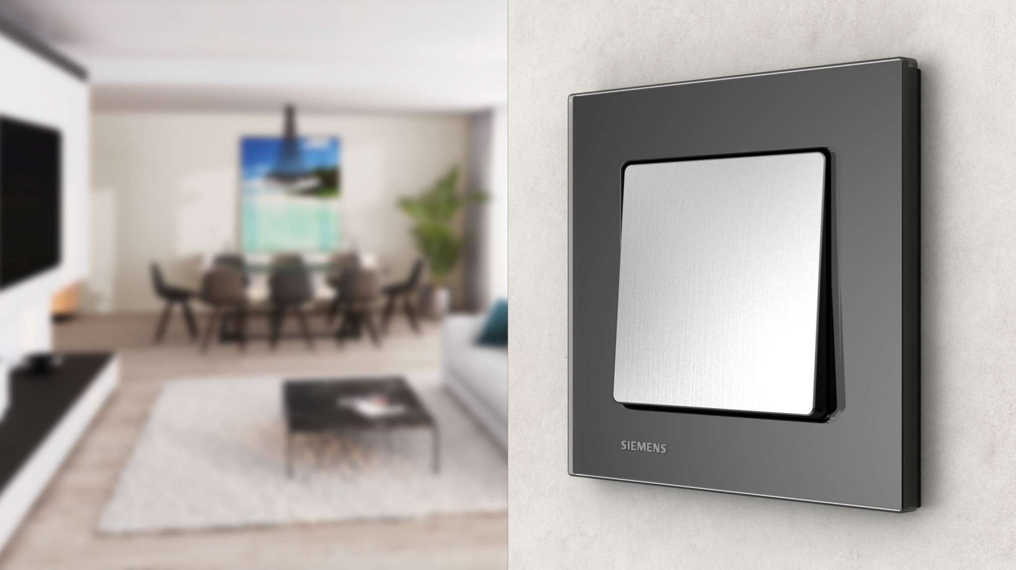 Siemens Delta Miro титаново белый, фото в интерьере