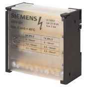Распределительный блок Siemens 4-пол.,80A, 500V, ввод: 1X6-16мм2, выход: 8X4-10мм2, на din рейку...