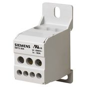 Распределительный блок Siemens 1-пол.,80A, 690V, ввод: 3X16мм2, выход: 4X10мм2 на din рейку...