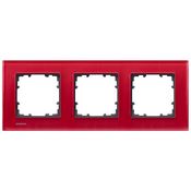Рамка трехместная Siemens Delta Miro ORIENT красное стекло, 5TG1203-3