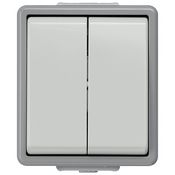 Выключатель двухклавишный, IP44 Delta Flache Siemens