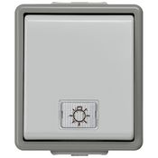 Переключатель одноклавишный с контрольной лампой, символ ''Свет'', IP44 Delta Flache Siemens