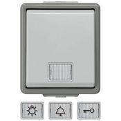 Кнопка одноклавишная, с окошком для лампы, IP44 Delta Flache Siemens