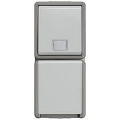 Комбинация кнопки и розетки с крышкой, IP44 Delta Flache Siemens
