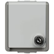 Розетка с крышкой, с замком и ключами подходящими для всех замков, IP44 Delta Flache Siemens