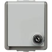 2 розетки с крышкой, с одинаковыми замками высокой секретности, IP44 Delta Flache Siemens