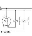 Электрическая схема 5TD2111 Siemens, управление включением 2 импульсных реле
